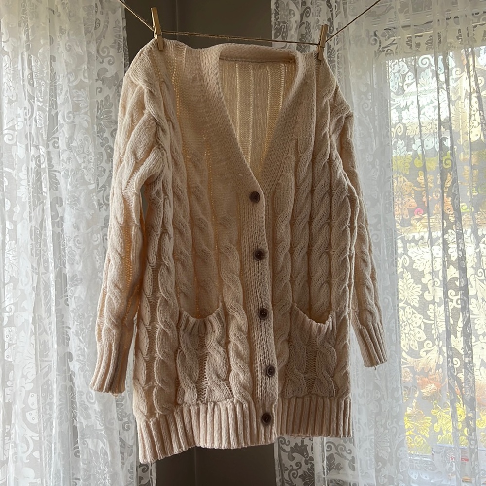 Cream Knit Cardigan